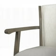 thumbnail image 4 of Williams 1-Piece Natural White Linen Swivel Bar Stool - Ideal for Counter Height Tables, 4 of 13