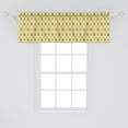 thumbnail image 2 of Ambesonne Retro Window Valance, Classic Checkered Striped, 54" X 18", Marigold Green Cream, 2 of 3