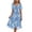 Blue, variant on Dresses for Women 2026 Elegant Classy Wedding Guest Floral Formal Cocktail Prom Dress M
