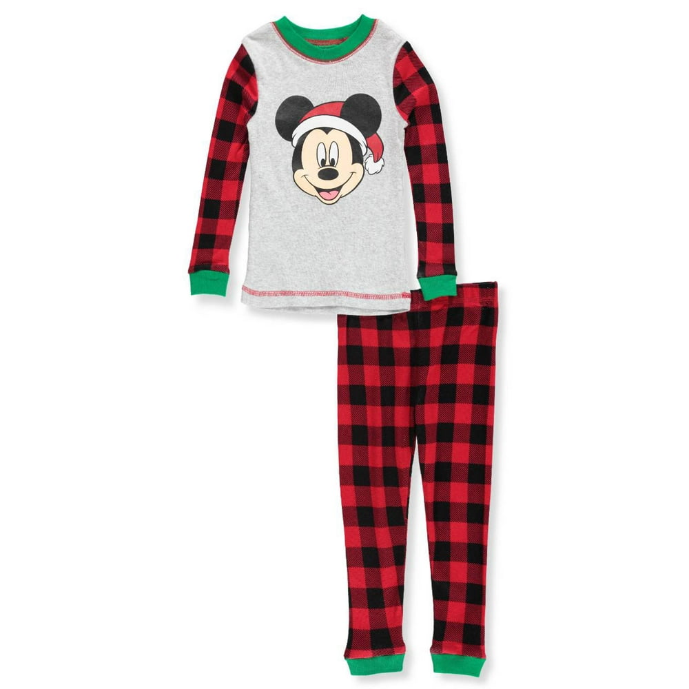 Disney - Disney Boys' Mickey Mouse 2-Piece Pajamas - black, 12 months ...