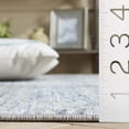 thumbnail image 4 of SAFAVIEH Mila Colton Distressed Polyester Area Rug, Blue/Ivory, 6'7" x 6'7" Round, 4 of 7
