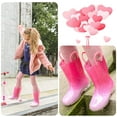 thumbnail image 3 of Kushyshoo Kids Pink Glitter Light up Rain Boot Size 1 Big Girl, 3 of 7