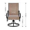 thumbnail image 6 of UDPATIO Patio Swivel Chairs Set of 2, Outdoor Dining Chairs High Back, All Weather Breathable Textilene Outdoor Chairs with Metal Rocking Frame for Lawn Garden Backyard Duck,Brown, 6 of 8