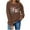 #V Brown, variant on PFRNLF Christmas Sweatshirts for Women Cute Christmas Snowman Print Long Sleeve Pullover Tops