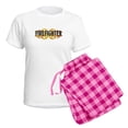 thumbnail image 5 of CafePress - Firefighter Double Flames Women's Light Pajamas - Women's Short Sleeve Print T-Shirt and Pants Light Cotton Pajama Set, 5 of 7