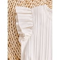 thumbnail image 4 of Mode Printemps et Été pour Filles Vacances Décontracté Couleur Unie Col Rond Robe à Manches Volantes Vêtements d'Été + Petit Sac, 4 of 6