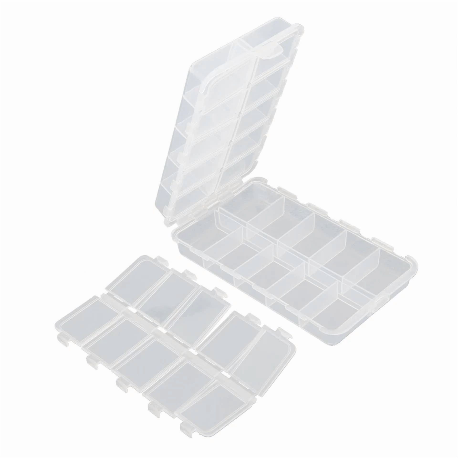 KNACK- Portable Fishing Tackle Box 2 Layers 20 Compartments Lures Baits Hooks Storage
