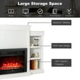 thumbnail image 5 of Gymax 70'' Fireplace TV Stand Media W/ 28.5'' 750W/1500W Electric Fireplace White, 5 of 10