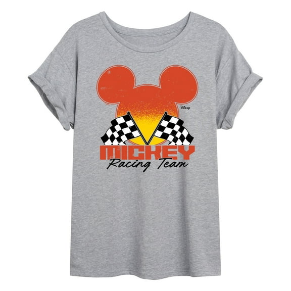 Disney - Mickey Mouse Racing - Womens Oversized Graphic T-Shirt