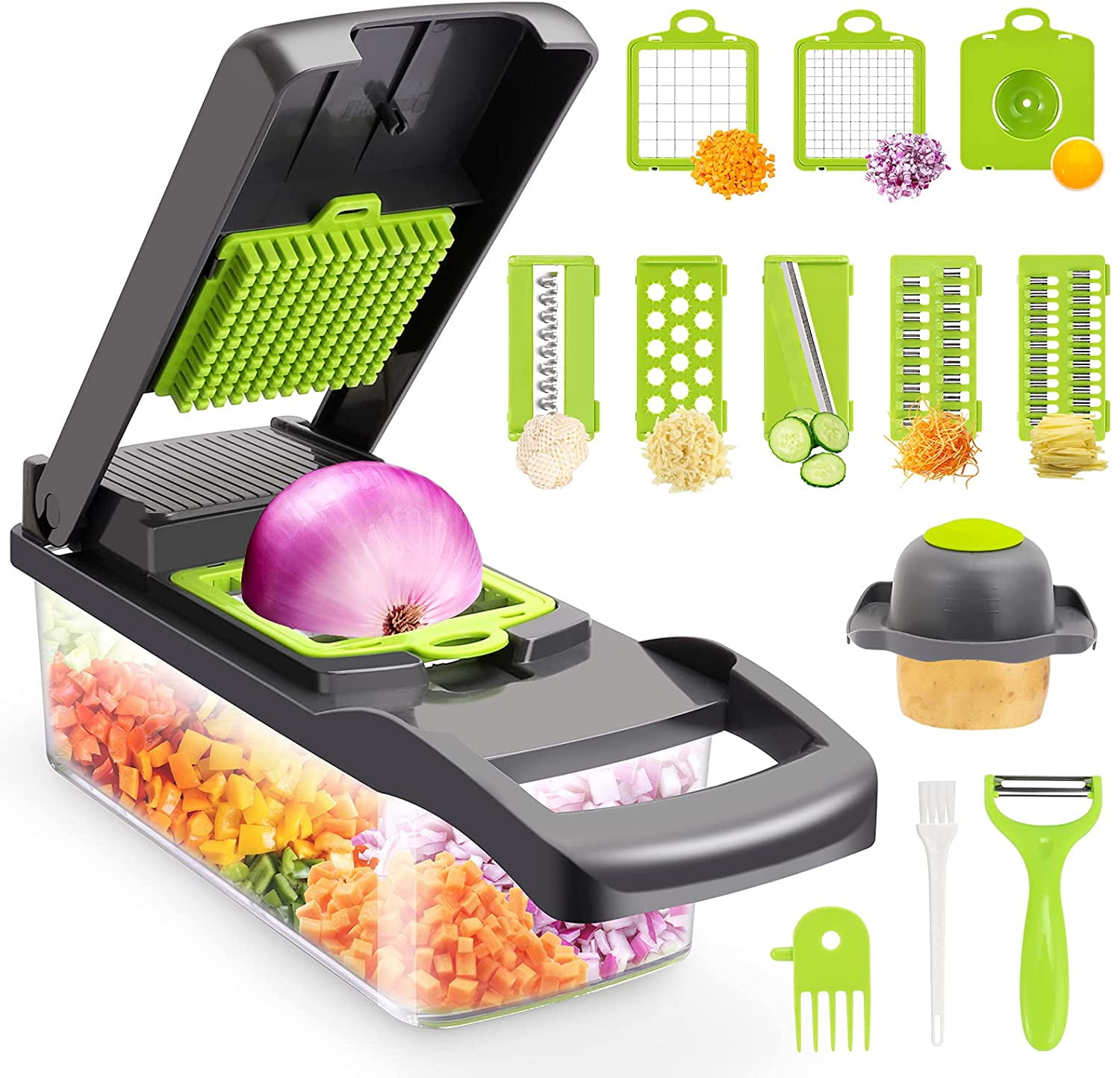 Electric Onion Slicer Vegetable Fruit Cutter Dicer For Commercial Home 2L  NEW
