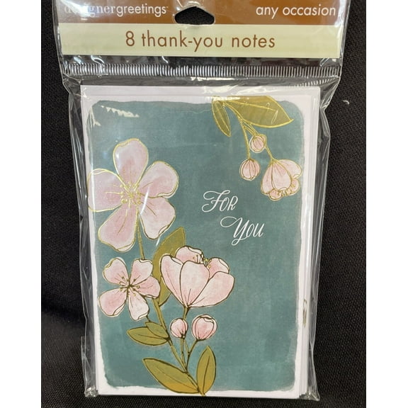 Floral Thank You Notes 8 Ct By Designer Greetings