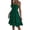 Dark Green, variant on Women's Spaghetti Strap Summer Dress, Sexy Ruched Bodice Smocked Waist Sundress, Tiered Ruffle Layered Party Dress, Casual Solid Color Cami Midi Gown
