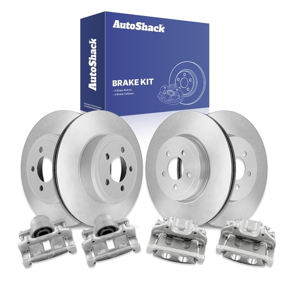 AutoShack Front Vented & Rear Vented Brake Rotors   Calipers 8-PC Brake Kit Replacement for 2006-2011 Chrysler 300 2010 Dodge Charger 2006-2008 Dodge Magnum