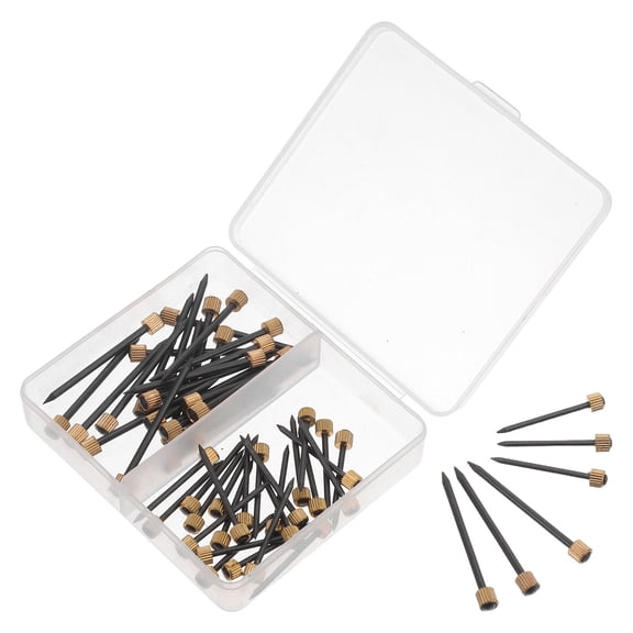 ETHZZLE 50Pcs Assorted Picture Hanging Nails Kit Black Finish for Frames and Posters