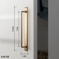 thumbnail image 6 of Goo-Ki 7.6'' Center to Center Champagne Bronze Cabinet Bar Pulls with Backplate, Vintage Classic Retro Drawer Handles Closet Home Kitchen Improvement Hardware, 2 Pack, 6 of 7