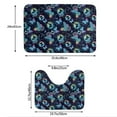 thumbnail image 3 of Yiaed Blue Butterfly Print Bathroom Mat Set 2 Pieces Mat Anti-Skid Pad Ultra Soft and Absorbent Bathroom Bath Mat Contour Bath Rugs for Toilet Base, 3 of 6