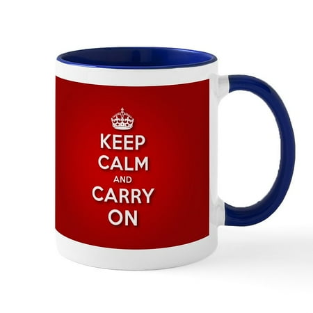 

CafePress - Keep Calm And Carry On Mug - 11 oz Ceramic Mug - Novelty Coffee Tea Cup