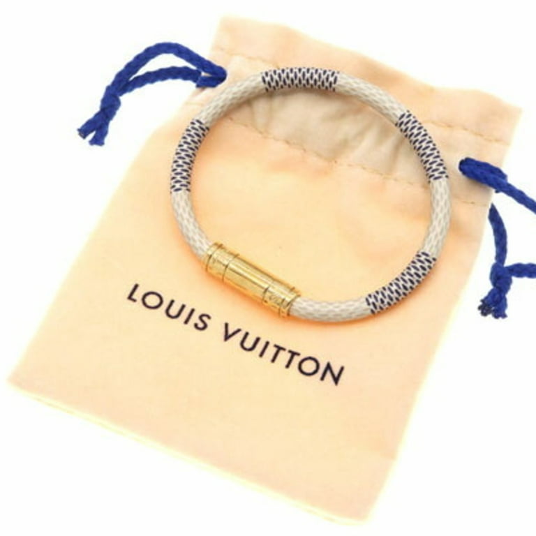 louis vuitton m6138F White PVC Plated Damier Azul Brass Rekeep It Bracelet  Women's ref.475799 - Joli Closet