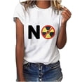 thumbnail image 2 of Chemise Protéger Nos Océans T-shirt Femme Col Rond Imprimé Pollution Mode et Confortable Haut Femme Manches Courtes Col Rond Haut/chemise en Solde, 2 of 7