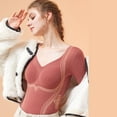 thumbnail image 5 of Gnshining Thermal Underwear Tops for Women Casual Long Sleeve Bras Vest Fall Soft Loose Solid Color Warm Bottoming Tops, 5 of 5