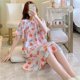 thumbnail image 1 of Camisón de verano de manga corta, pijama de seda de algodón para mujer, ropa de casa, vestido de seda de algodón suelto, suave y fresco, de talla grande, 1 of 6