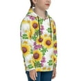 thumbnail image 3 of Rateoe Sunflowers Pattern Boys Hoodie, Youth Pullover Hooded Sweatshirt, Kangaroo Pocket Hoodie for Kids-Large, 3 of 6