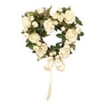 thumbnail image 3 of Tachiuwa Heart Shaped Wreath Valentines Day Wreath Front Door Decor Flower Romantic Garland Artificial Wreath for Wedding Door Window White, 3 of 10