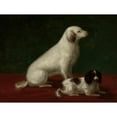 thumbnail image 3 of Zofia Szymanowska-Lenartowicz 24x19 Black Modern Framed Museum Art Print Titled - Two Dogs, Miskon and Medorek (1850s), 3 of 5