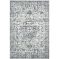 thumbnail image 4 of Suelur Washable Rugs 3x5 Gray Area Rugs Non-Slip Entryway Rugs Soft Low-Pile Printed Distressed Medallion Rug Floor Carpet for Bedroom Entrance Foyer Living Room, 4 of 9