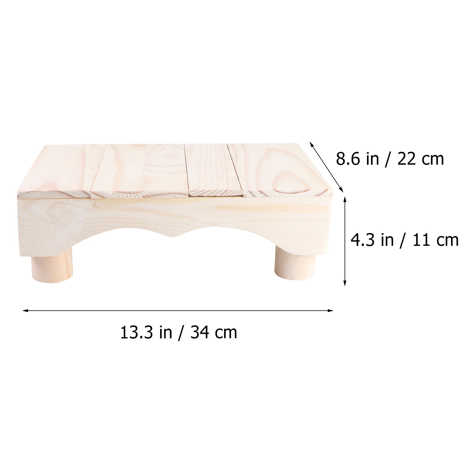 1pc Wood Footstool Household Kid Stool Living Room Furniture wood Color