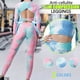 thumbnail image 4 of Mujeres Acanalado Crop Tank Pantalones cortos de cintura alta Conjuntos de yoga Conjuntos Sartenes Top Traje de dos piezas Hollow Out Fridja  fhjkhfk457116, 4 of 4