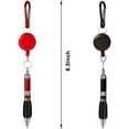 thumbnail image 2 of 12 Pieces Retractable Pull Pen Clip Pen Retractable Reel Holder 3-in-1 Handy Retractable Badge Reel Pen Belt Clip Keychain Clip with Retractable Pen for Nurses, Teachers, Colleagues, 2 of 5