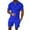 Blue, variant on YYDGH Men's 2 Piece Set Track Suits Summer Short Sets Outfits Fashion Short Sleeve Polo Shirt Solid Color Wide Leg Shorts set