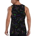 thumbnail image 3 of Easygdp Dinosaur Men's Tank Top, Sleeveless Muscle T Shirts, Breathable, Quick-Dry, Loose for Gym, Running, Fitness - 3X-Large, 3 of 9