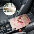 thumbnail image 5 of Renewold Car Center Console Pad Comfortable Armrest Box Protector Soft Hand Rest Pillow for Car Seat Organizer Arm Rest Cushion Protective Cover Auto Decor, North American Cardinal Peach Blossom, 5 of 9