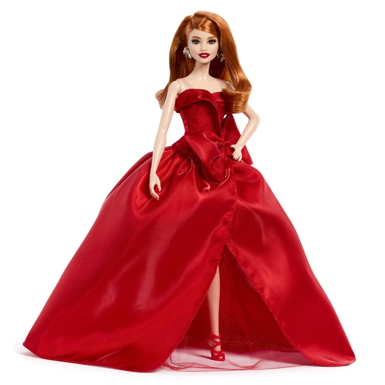 holiday barbie red dress Signature 2026 Barbie Fashion Doll, Seasonal Collector, Hair with Red Gown with Bow Detail demand