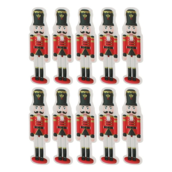 OUNONA  10 Pcs Soldier Nutcracker Cabinet Fridge Magnet Office