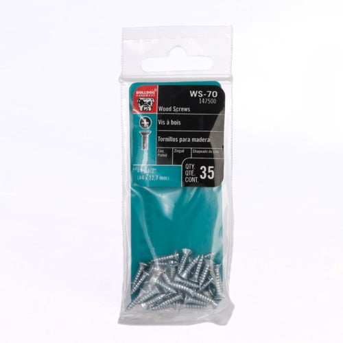 Bulldog Hardware #4 x 1 2" Wood Screws, 35pk by Newell Rubbermaid