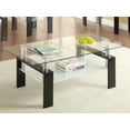 thumbnail image 2 of Dyer 1-shelf Rectangular Glass Top Coffee Table Black, 2 of 3