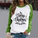 thumbnail image 2 of Moda mujer estampado o-cuello pulóver Tops manga larga cómoda blusa sudadera Fridja  FKASFK890, 2 of 4