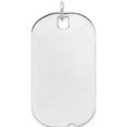 thumbnail image 1 of Sterling Silver Rh-Plt Engraveable Dog Tag Polished Front/Back Disc Charm (38 X 19) Made In United States qm443/35p, 1 of 2