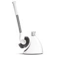 thumbnail image 1 of Simplehuman Toilet Brush with Caddy, Stainless Steel, White, 1 of 5