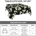 thumbnail image 4 of Black Floral Square Tablecloth 54x54 Inch Green Hydrangea Flower Table Cloth Spring Summer Holiday Table Covers Polyester Indoor Outdoor Farmhouse Tablecloths for Kitchen Dining Party, 4 of 6