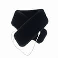 thumbnail image 4 of Women's Faux Fur Scarf Solid Color Soft Warm Winter Neck Wrap Black, 4 of 4
