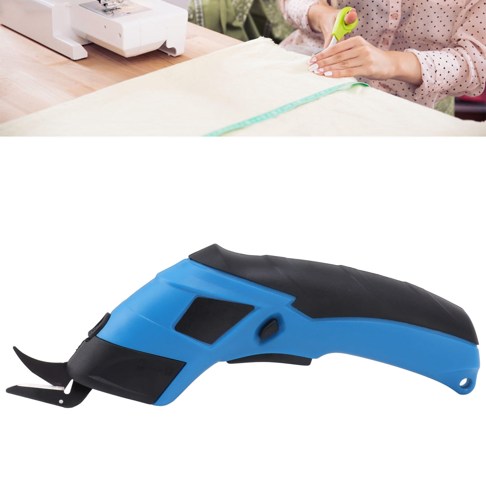 BIMZUC Cordless Electric Fabric Scissors – Rechargeable Handheld Cutter, 85° Tungsten Carbide Blade, Safe & Versatile for Cloth, Carpet & Soft Leather