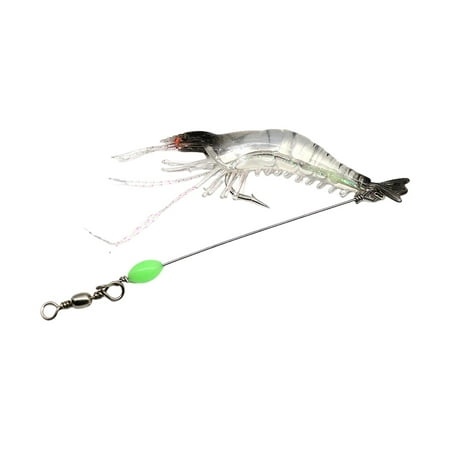 Jkung 9CM/7G Soft Shrimp Fishing Soft Lure with Sharp Hook Realistic Rubber Bionic Artificial Bait Freshwater Saltwater Bass Trout Fishing Accessories