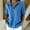 Blue, variant on Women's Solid Color Half-Zip Polo Shirt – Short Sleeve Casual Business Top Minimalist Office & Summer Daily Wear Blue，S