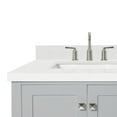 thumbnail image 6 of ARIEL Cambridge 43 Inch Grey Bathroom Vanity with Single Sink, Solid Wood, White Quartz Countertop, 1.5-Inch Edge, Left Rectangular Undermount Sink, 2 Soft Closing Doors, 5 Drawers, 6 of 10