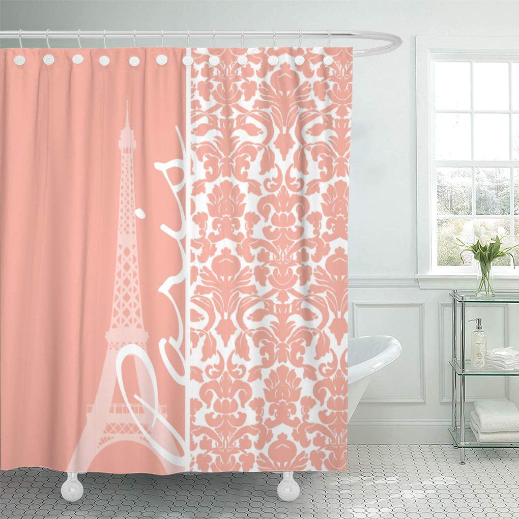 SUTTOM-Eiffel-Paris-Peach-Damask-Tower-France-French-Cute-...
