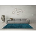 thumbnail image 3 of Ahgly Company Indoor Round Persian Turquoise Blue Traditional Area Rugs, 7' Round, 3 of 4